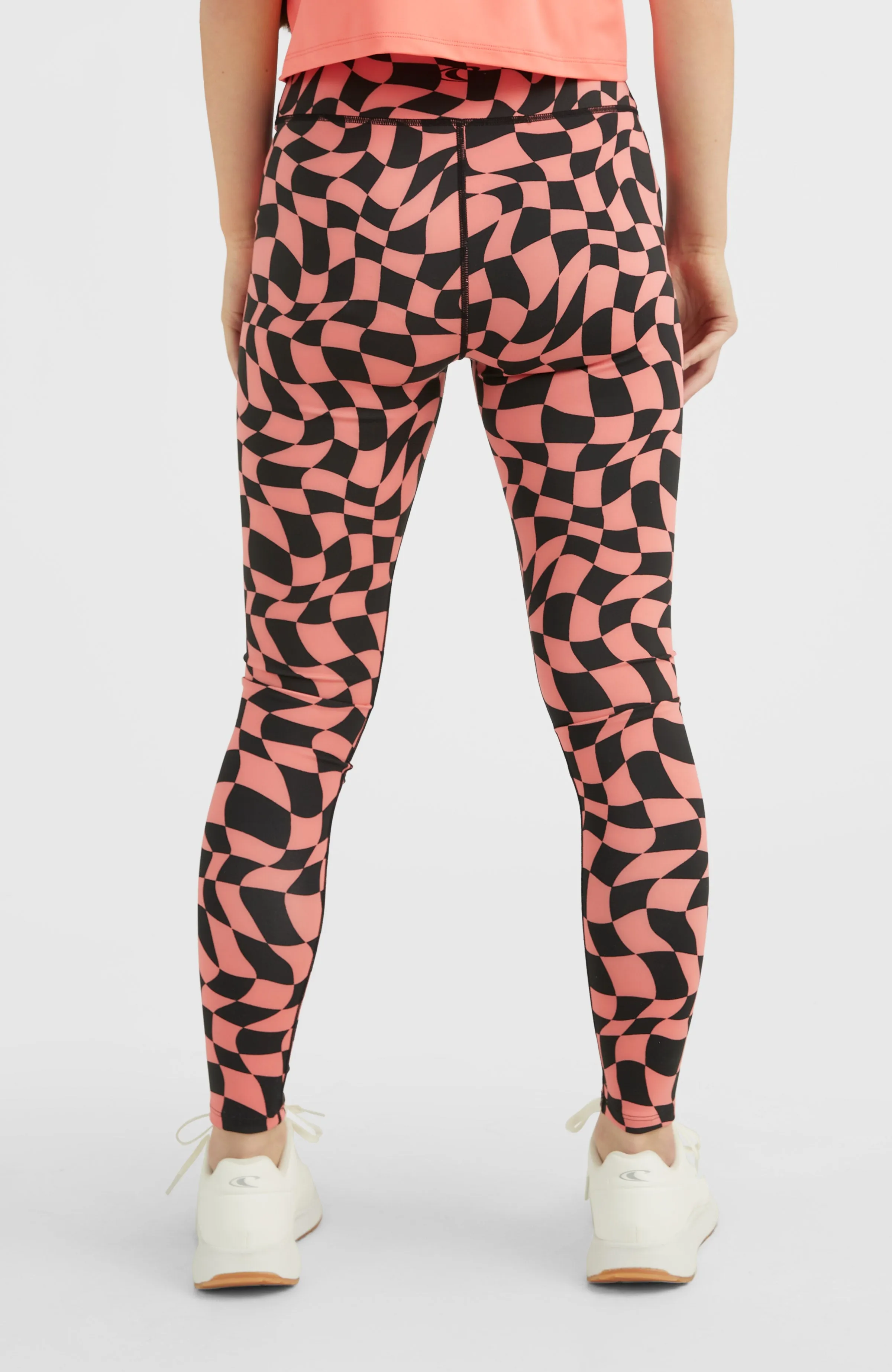 Outdoor Active High-Waist Legging | Pink Checkboard