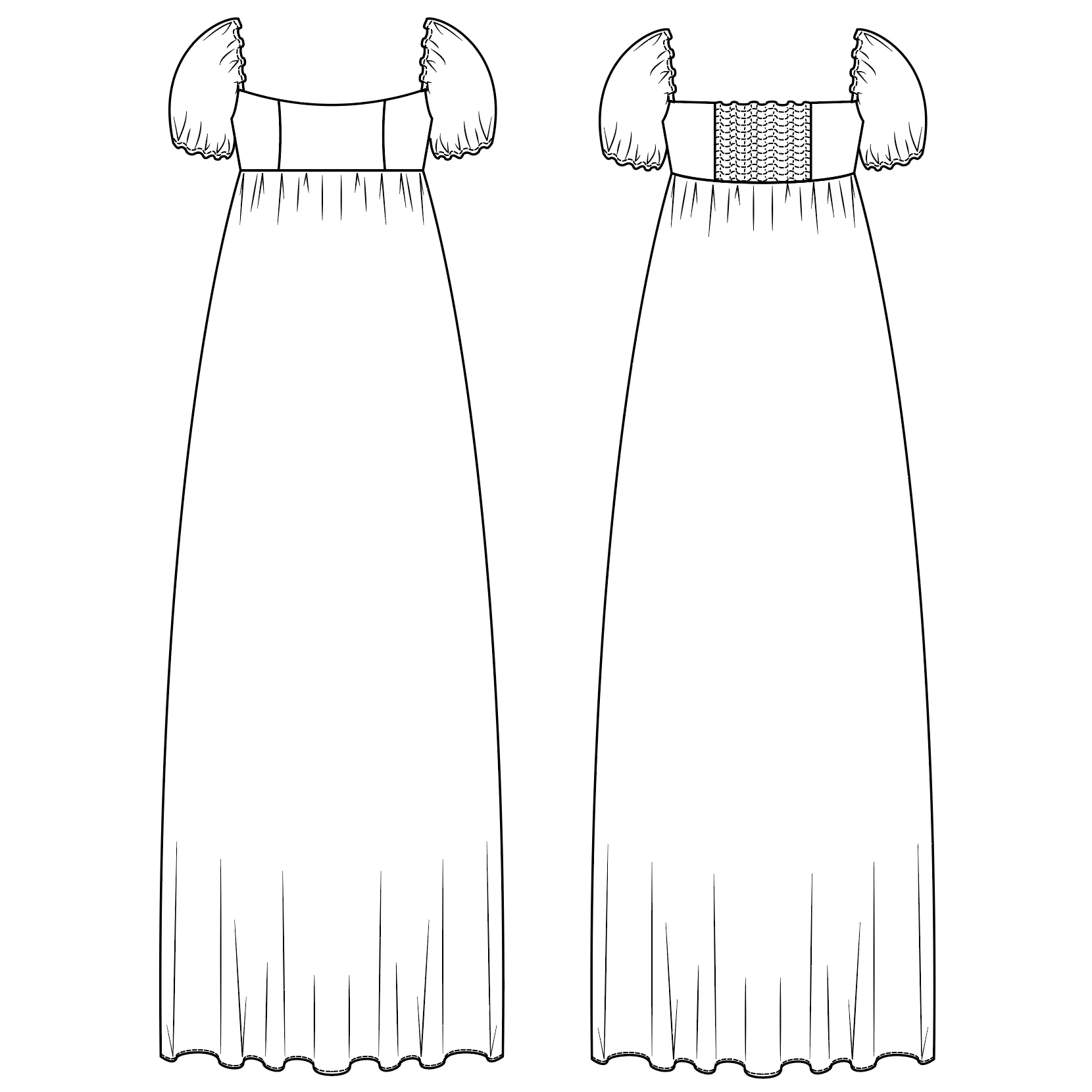 PDF Pattern - Daphne Maxi Dress | Sewing Patterns by Masin