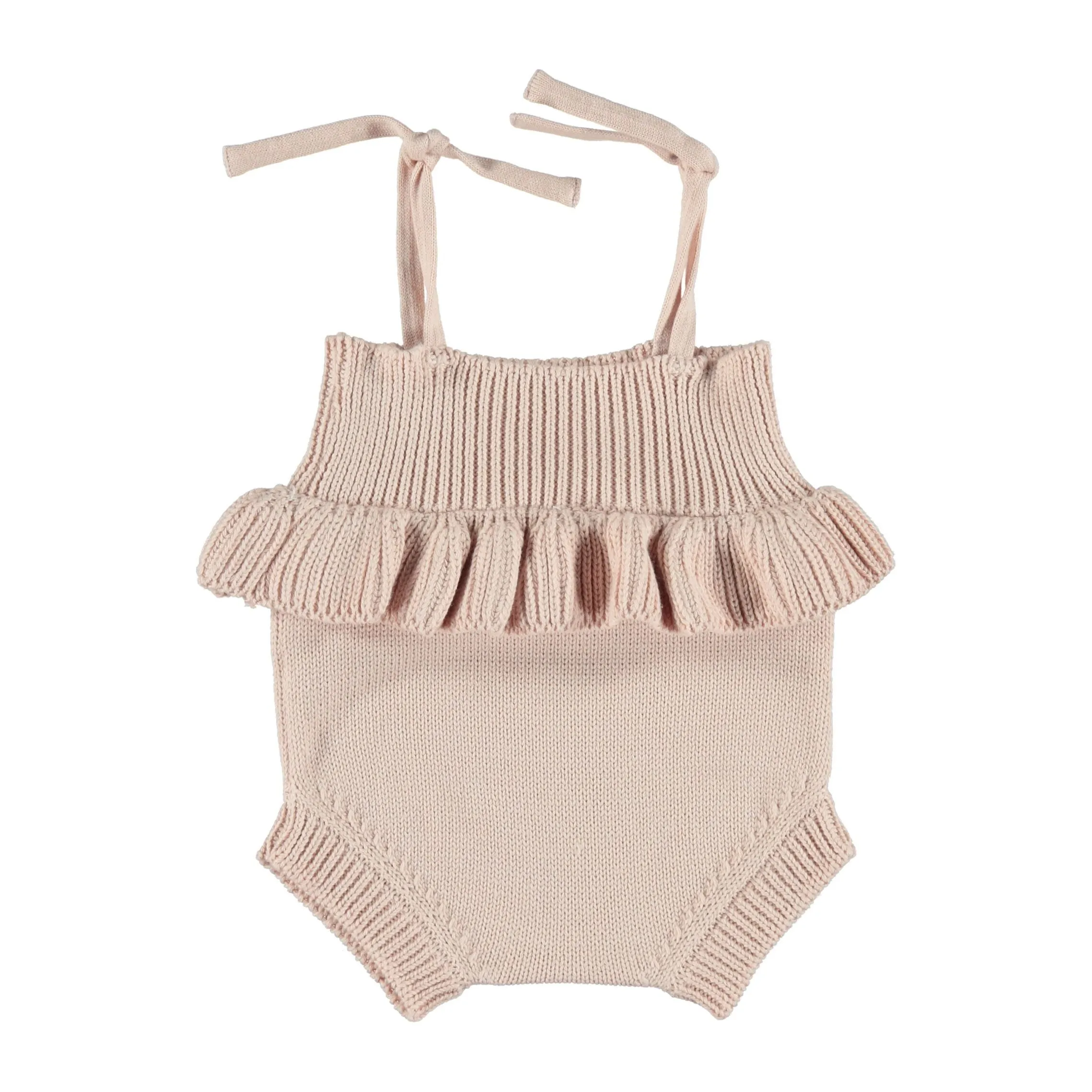Piupiuchick romper baby knitted pale pink