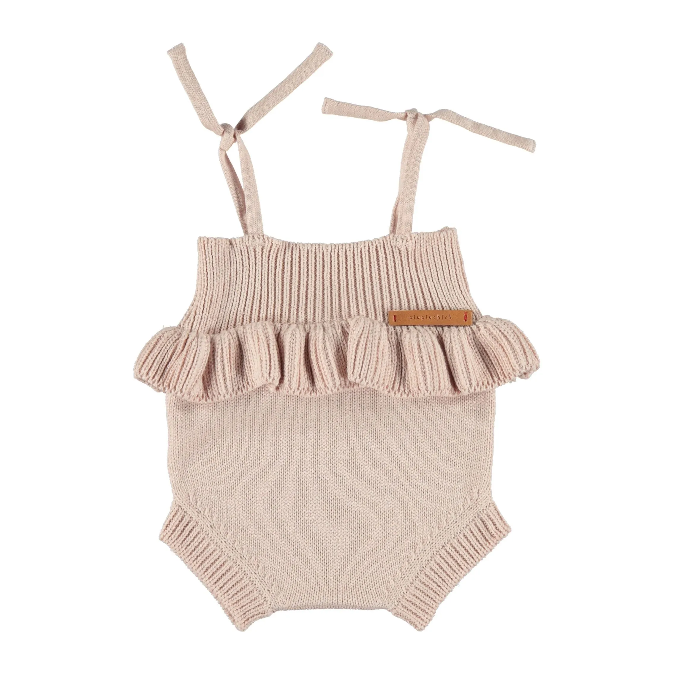 Piupiuchick romper baby knitted pale pink