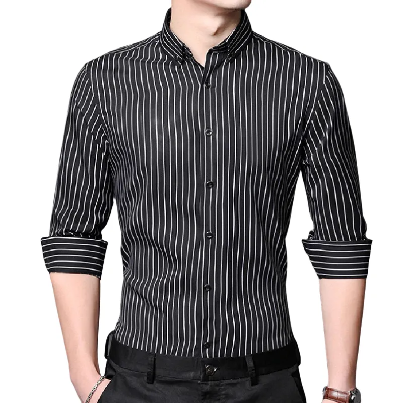 Pologize™ Formal Striped Button Shirt