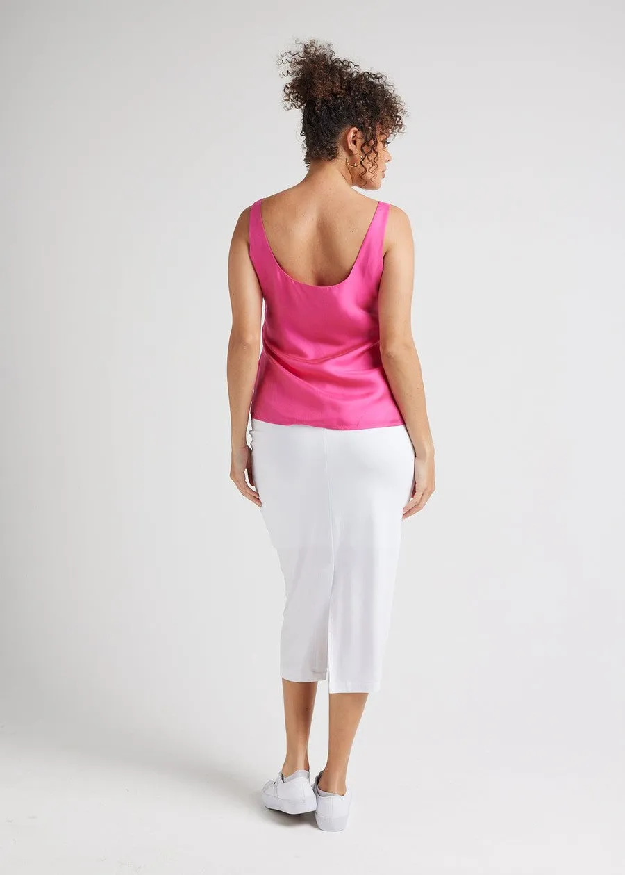 Poppy Silk Sleeveless Camisole - Fuschia