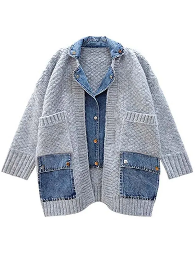 Pre Order:  Denim Knit Sweater