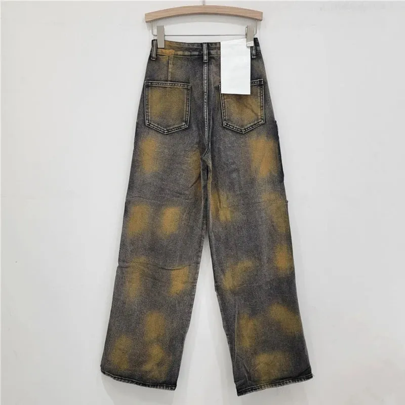 Pre Order: Multi Pocket Rusty Wide Leg Jeans