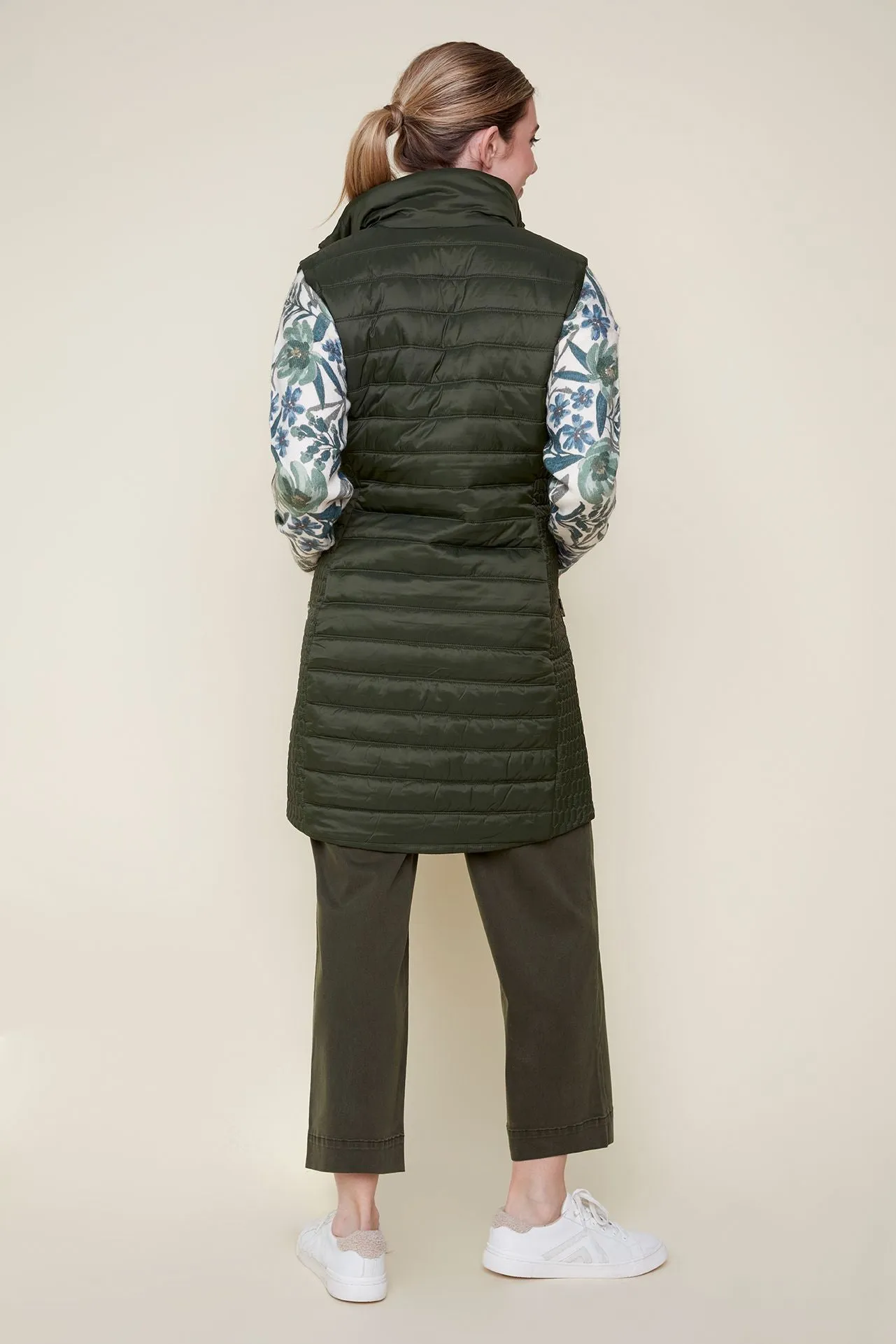 Quilted 3/4 length vest