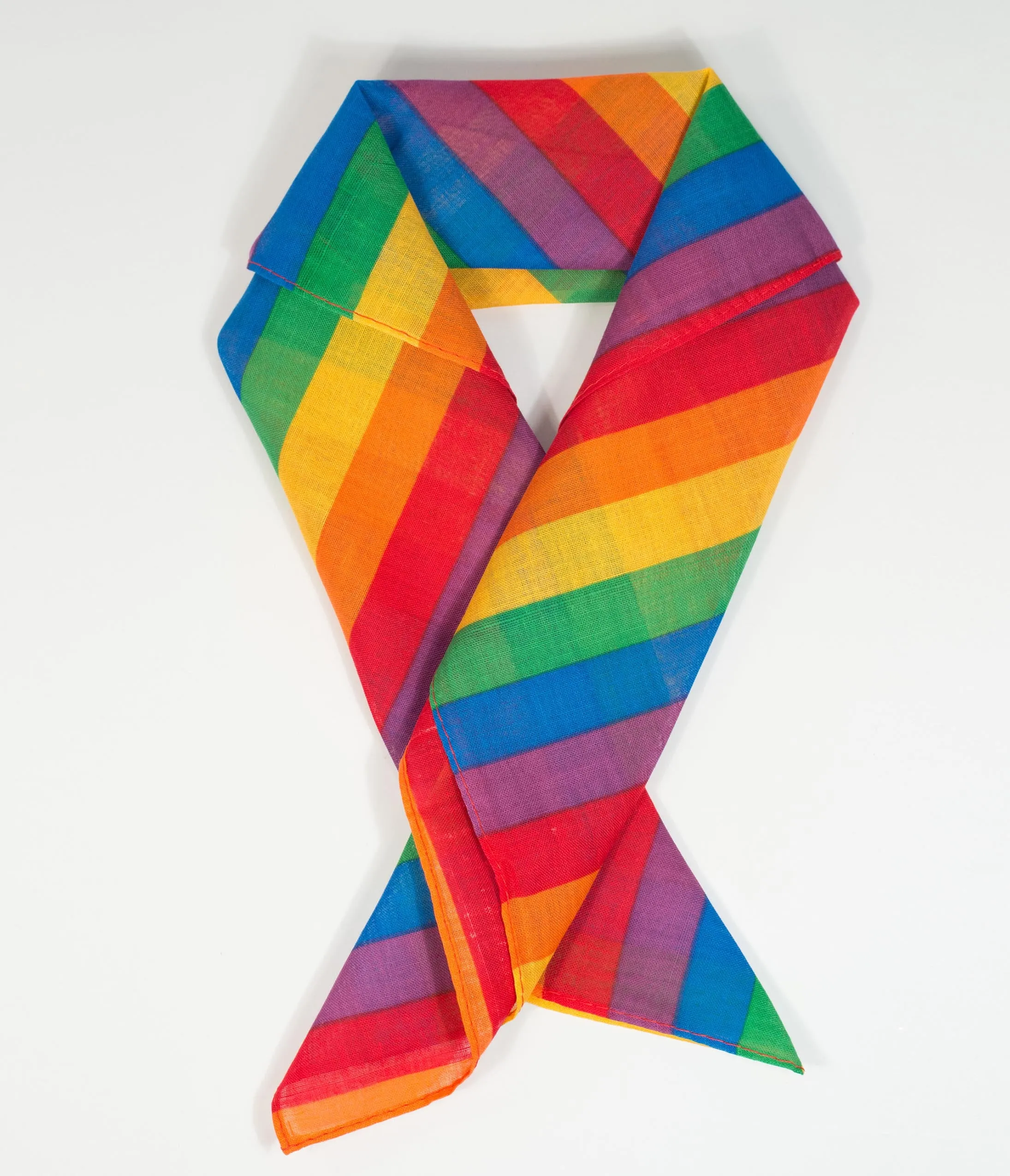 Rainbow Striped Hair Scarf