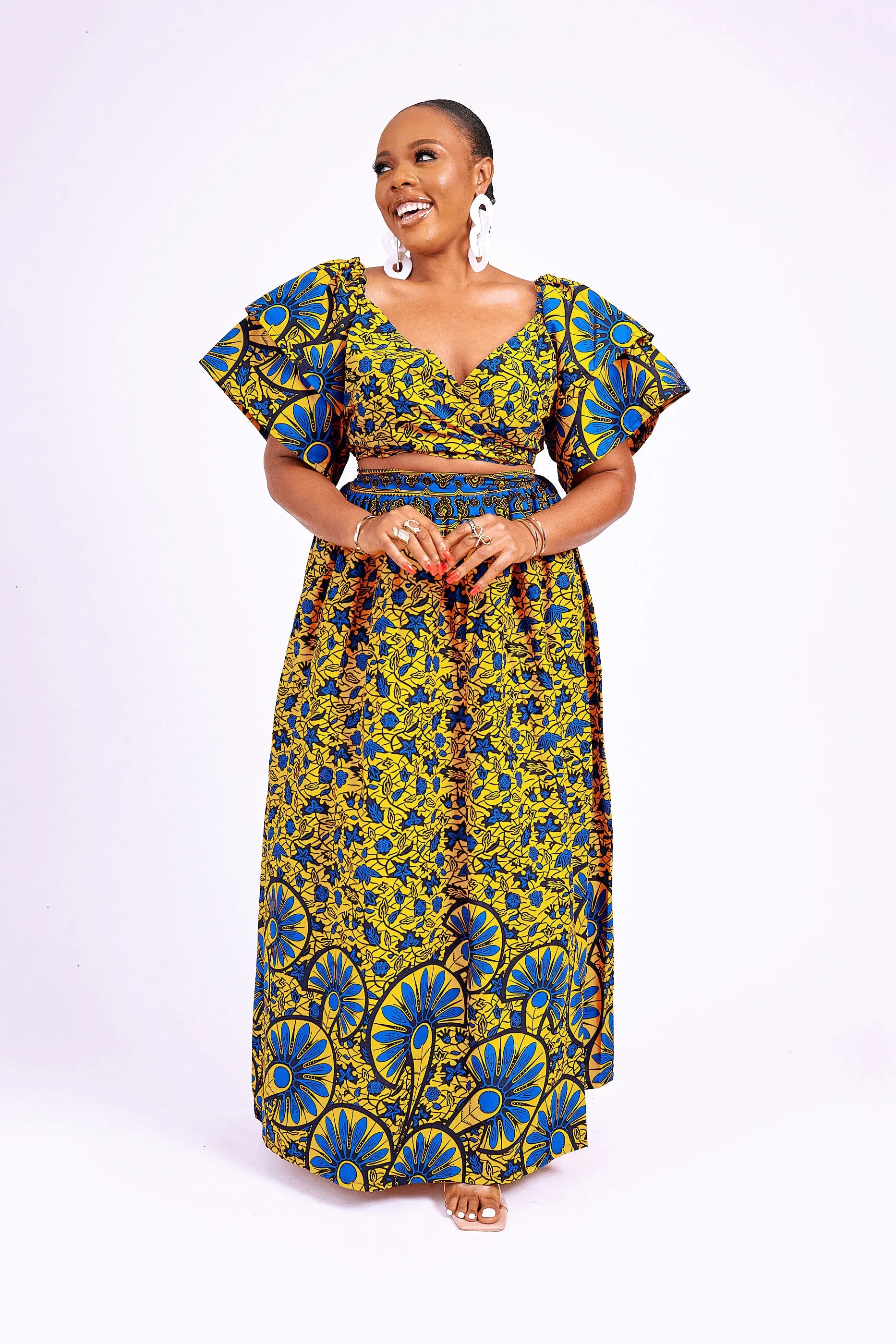 RAIZA AFRICAN PRINT MAXI SKIRT