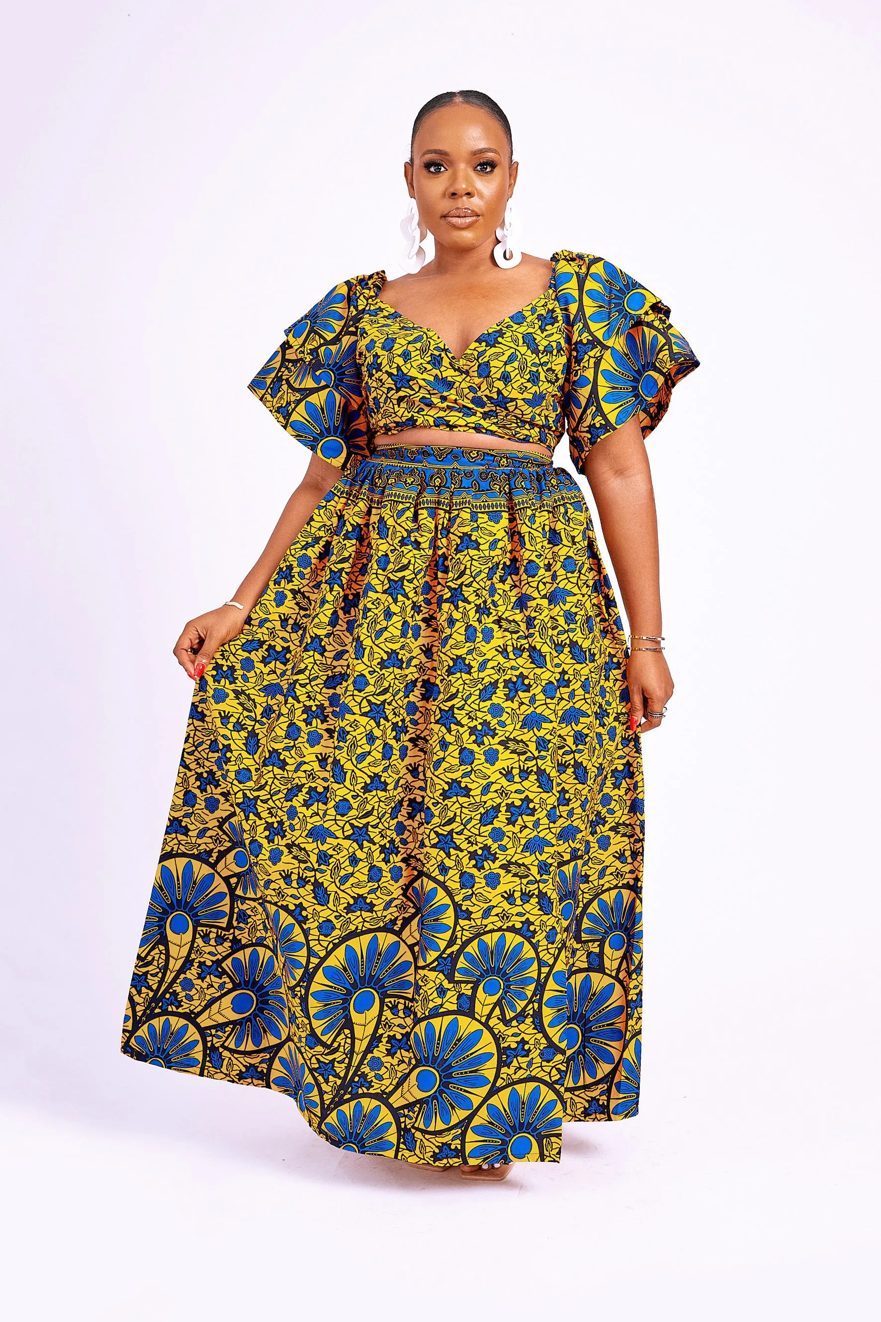 RAIZA AFRICAN PRINT MAXI SKIRT