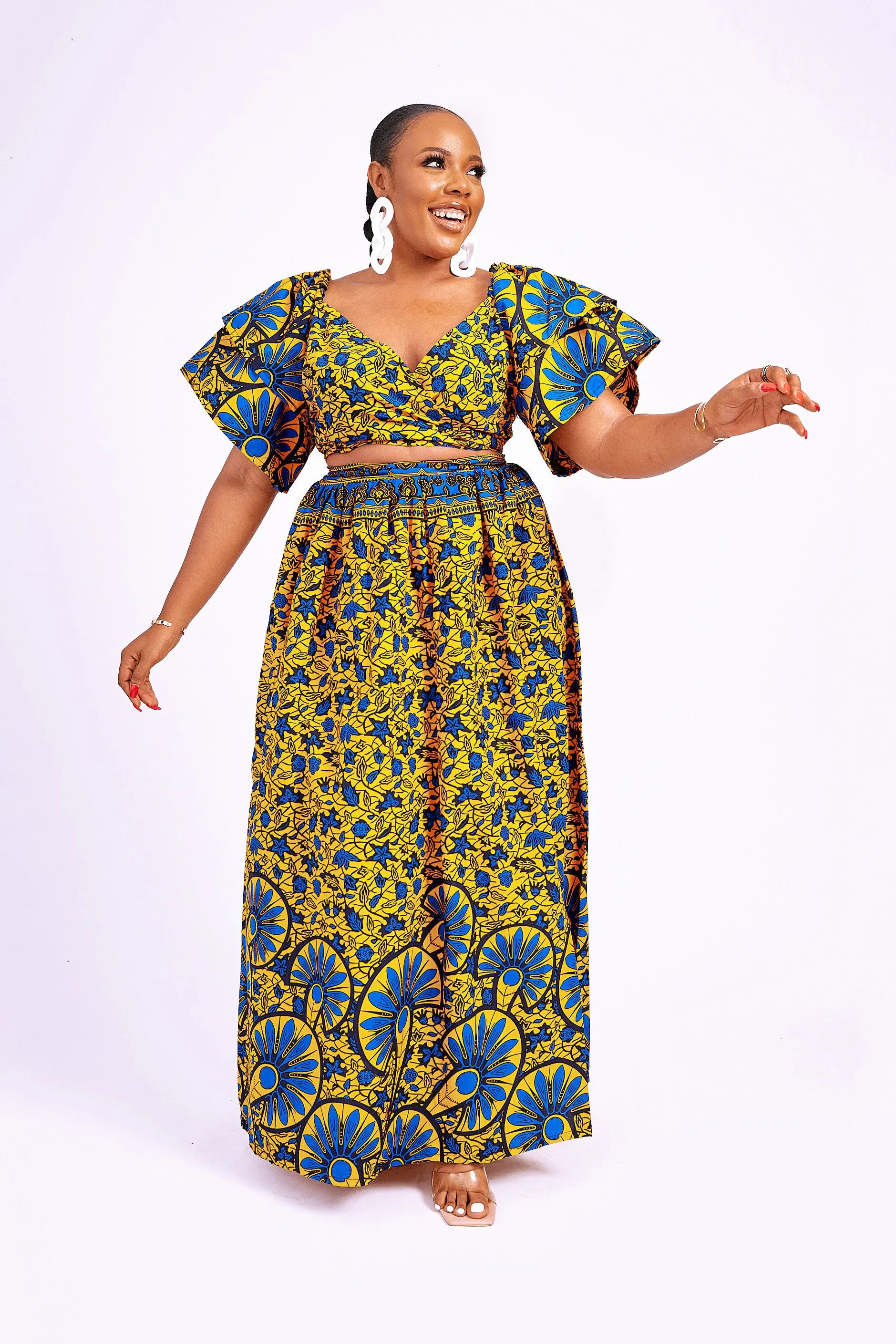 RAIZA AFRICAN PRINT MAXI SKIRT