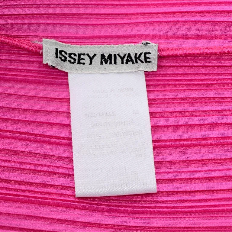RESERVED // Issey Miyake Hot Pink Pleated Skirt & Long Sleeve Open Front Cardigan Top