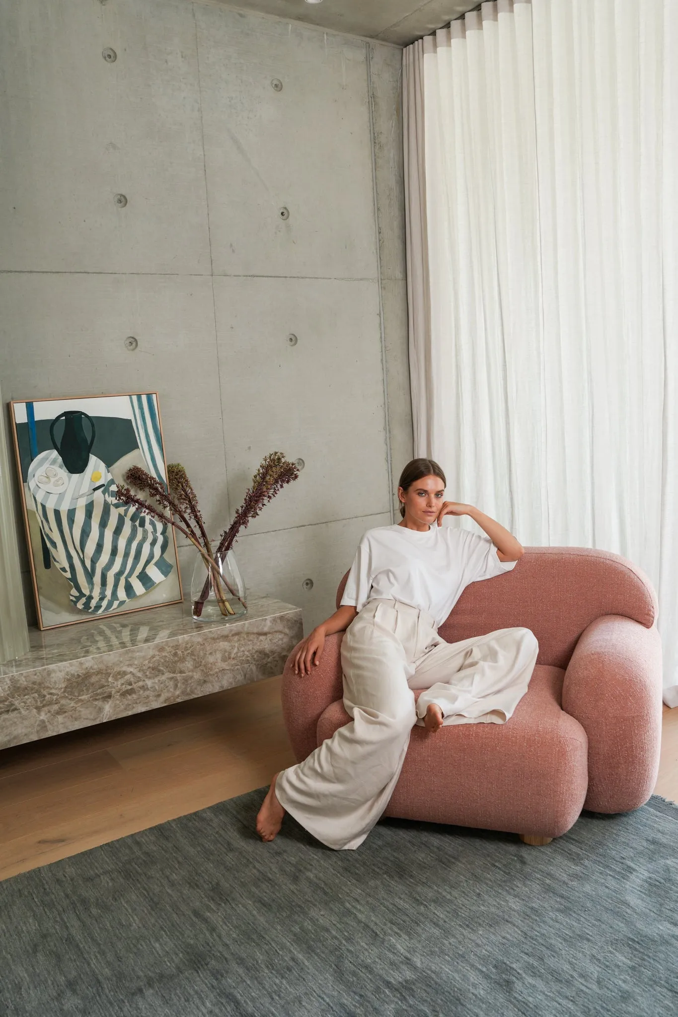 SADIE LINEN PANTS - Oat
