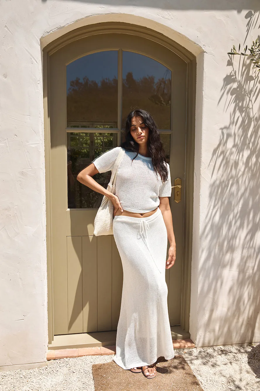 Safe Haven Knit Top White