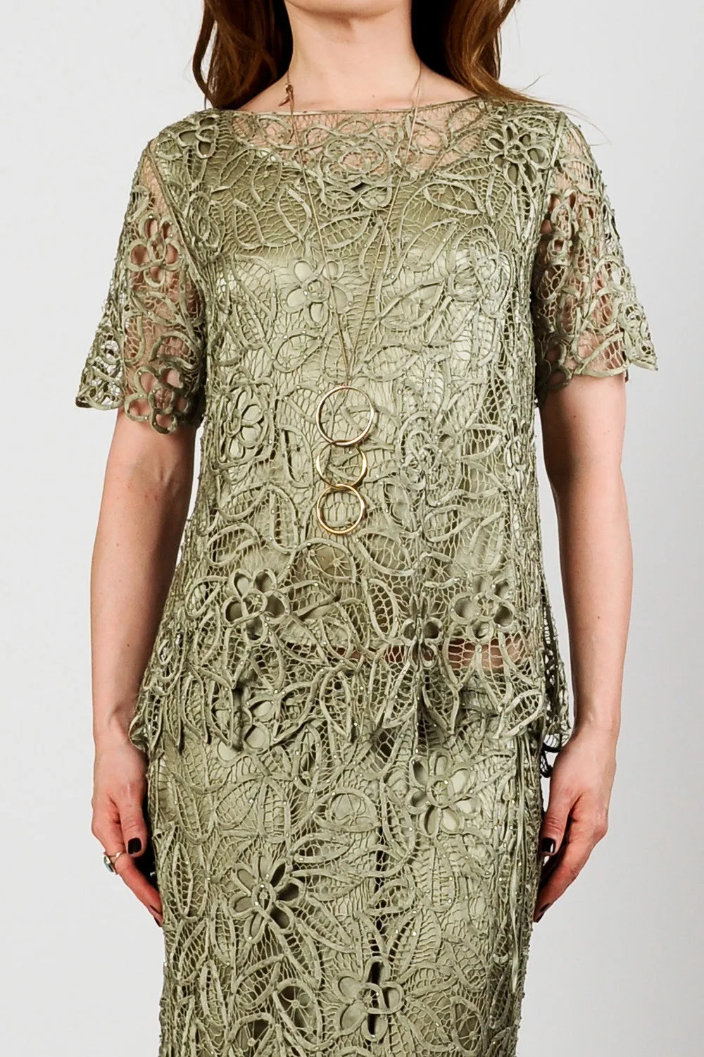 Sage Silk Art Nouveau Crochet Set