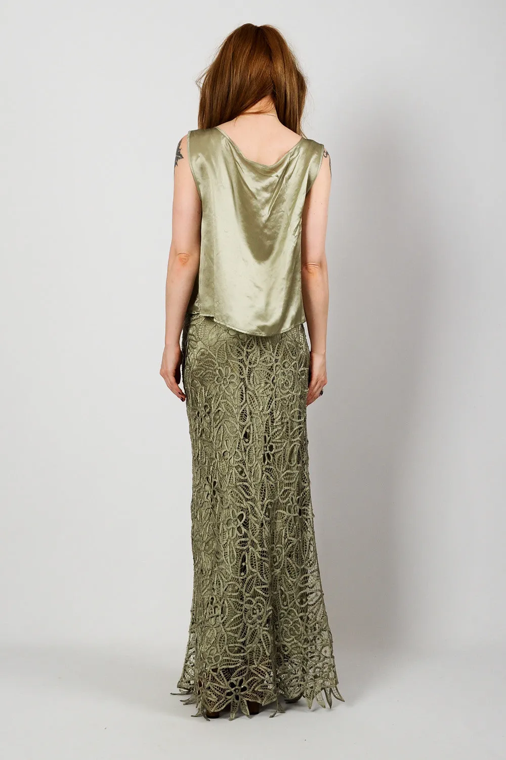 Sage Silk Art Nouveau Crochet Set