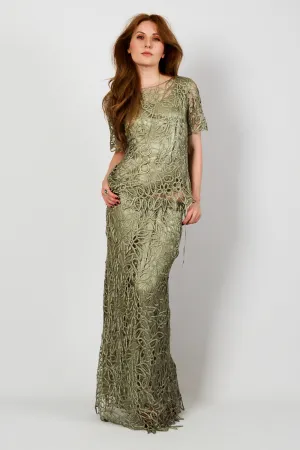 Sage Silk Art Nouveau Crochet Set