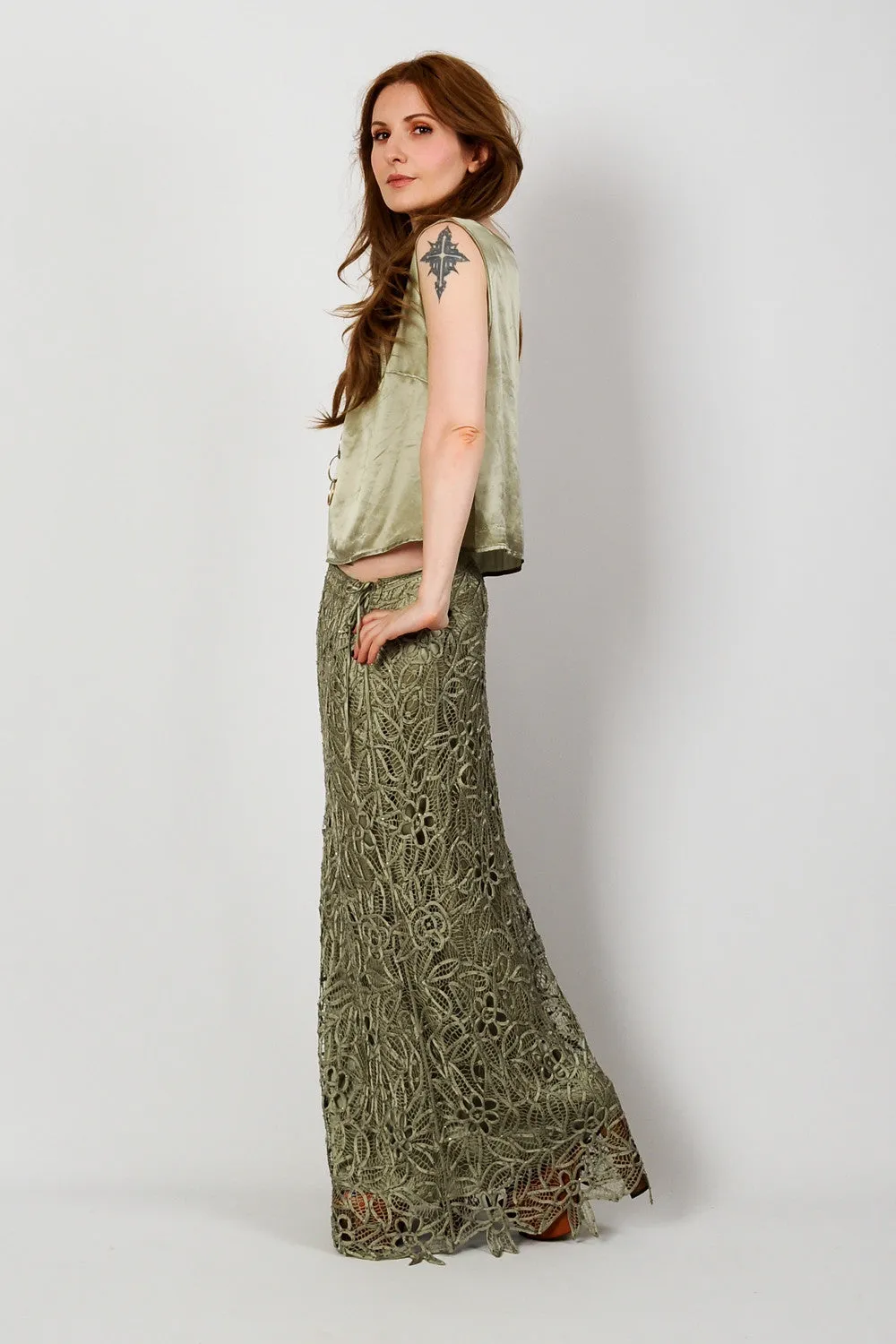 Sage Silk Art Nouveau Crochet Set