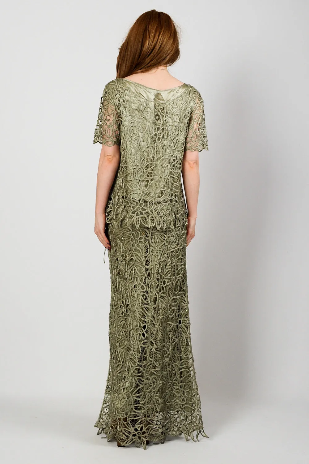 Sage Silk Art Nouveau Crochet Set