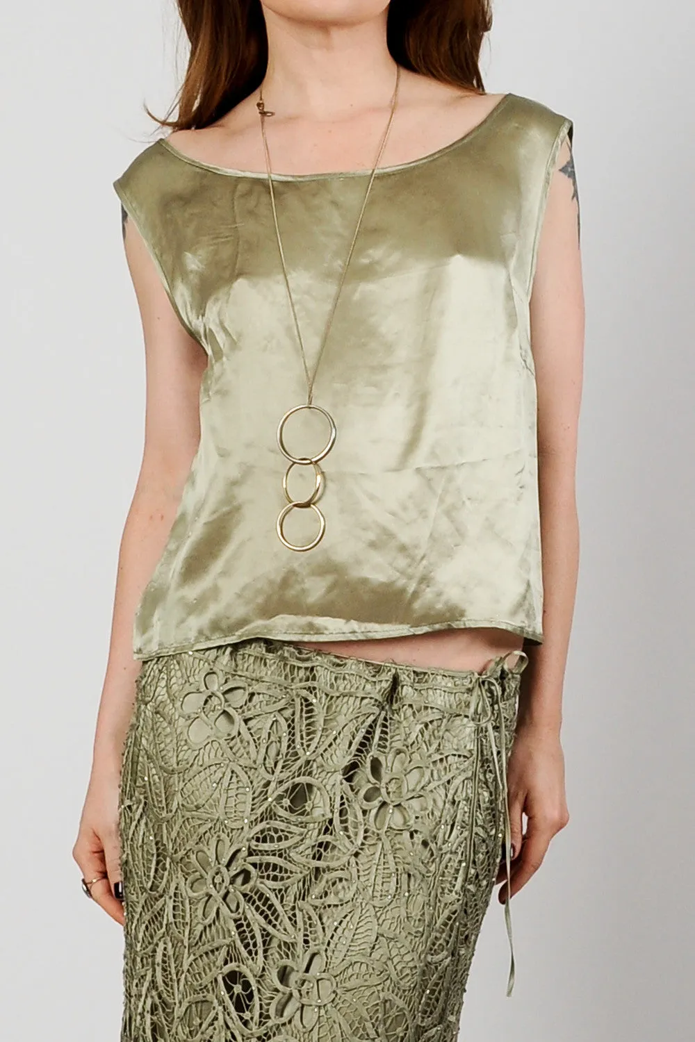 Sage Silk Art Nouveau Crochet Set