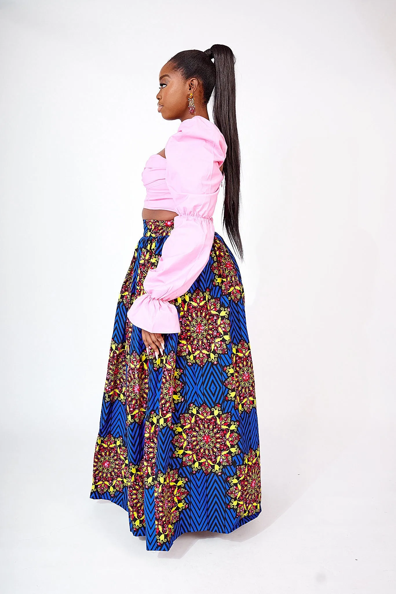 SALE FOLU AFRICAN PRINT MAXI SKIRT