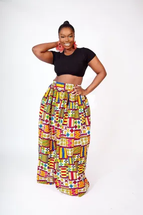 SALE TELE AFRICAN PRINT MAXI SKIRT