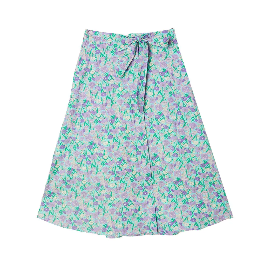 SAMPLE - Poolside Wrap Skirt - Lilac Daisy