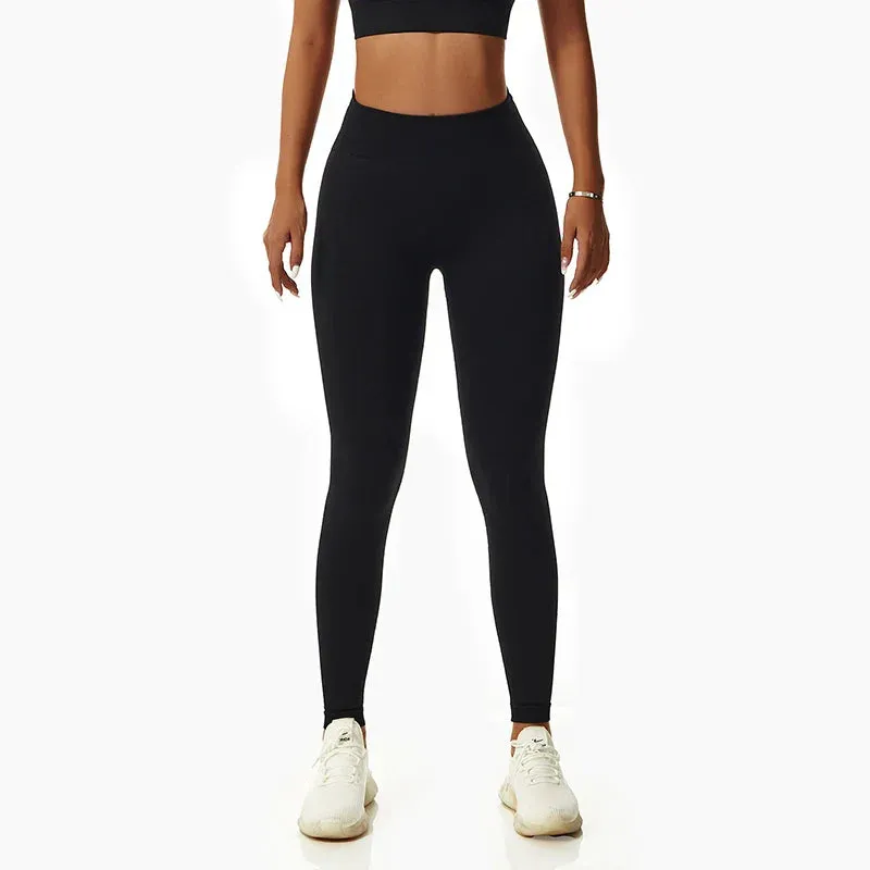Seamless Gym High Waist Training Women Fitness Running Tight Hip Lift Pants Sports Leggings