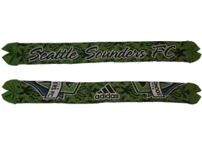 Seattle Sounders FC Adidas Womens Floral Reversible Knit Scarf (55" x 7.5")