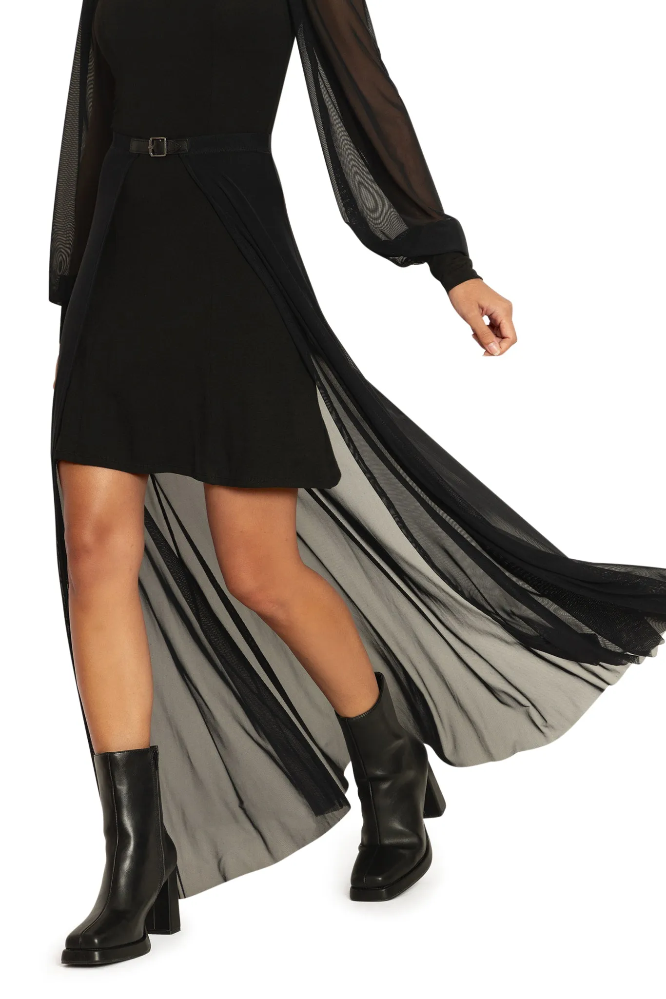 Sheer Overlay Maxi Skirt