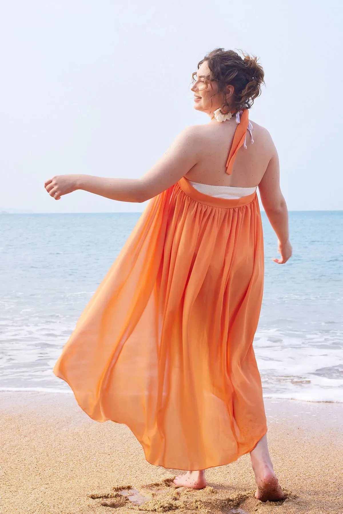 Sheer Wrap Cover Ups Maxi Skirt