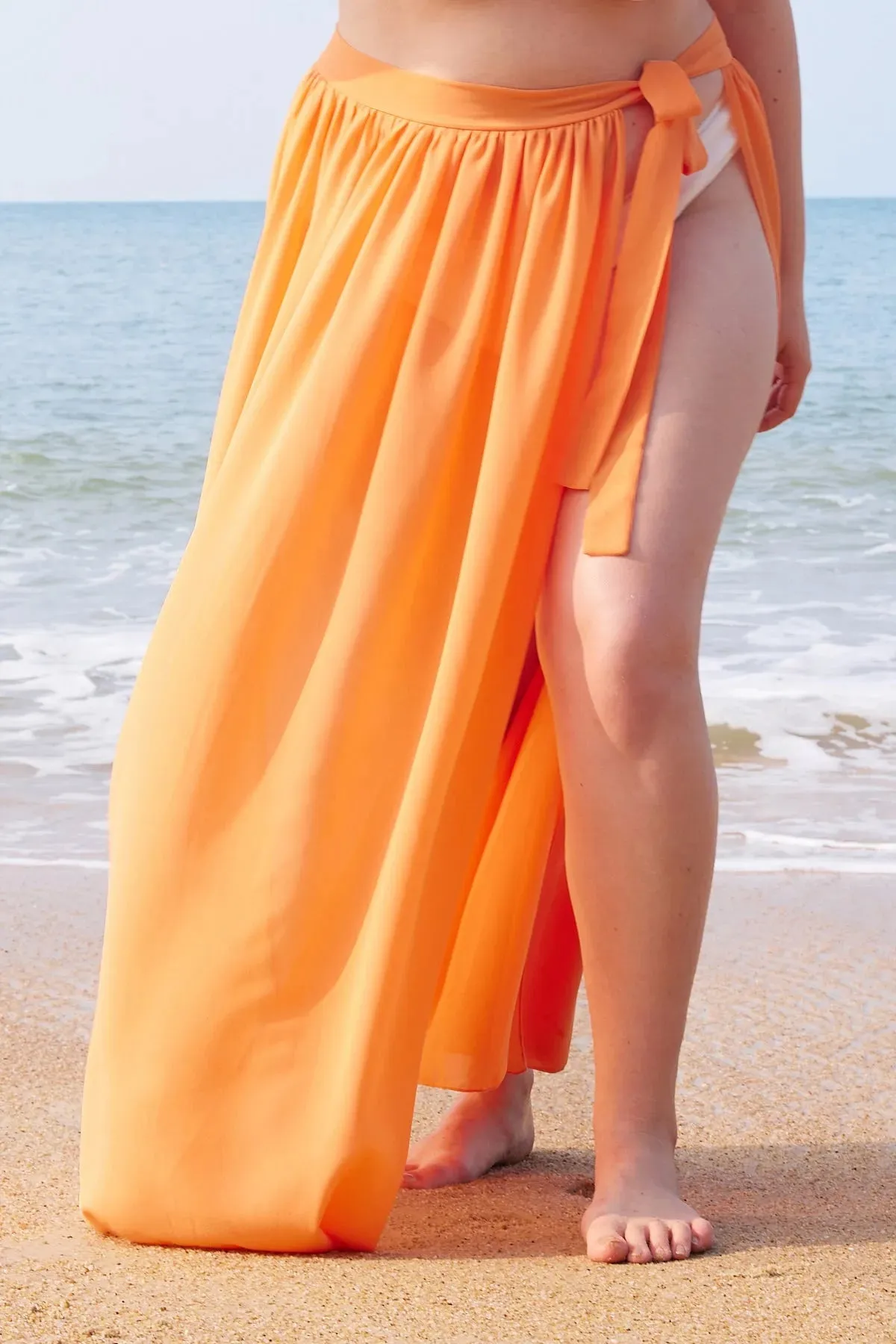 Sheer Wrap Cover Ups Maxi Skirt