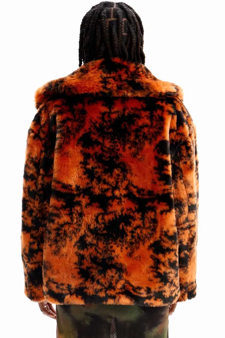 Short Fur-effect Double Breasted Coat | FINAL SALE