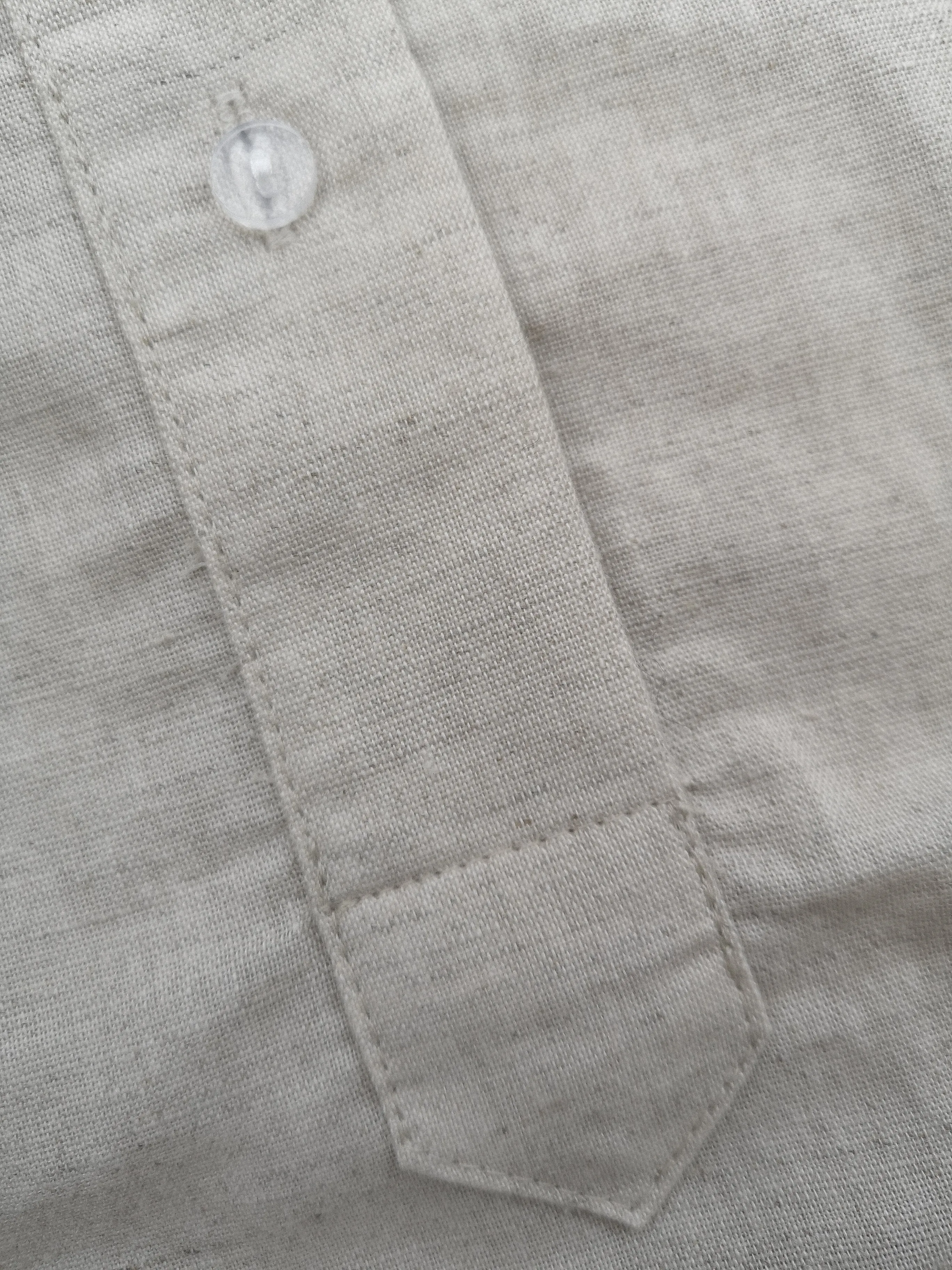SHORT SLEEVELESS BLOUSE - LINEN natural white