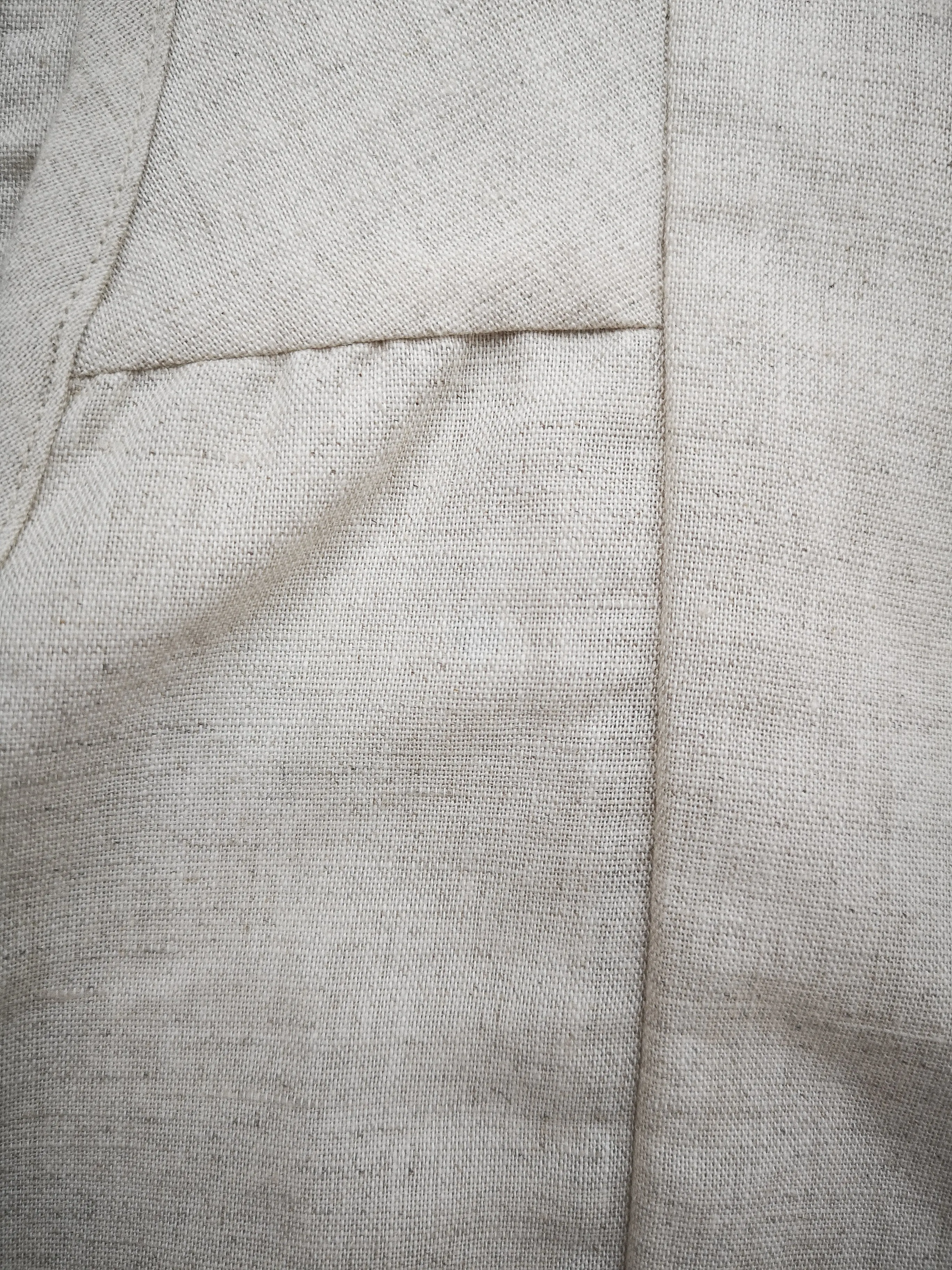 SHORT SLEEVELESS BLOUSE - LINEN natural white