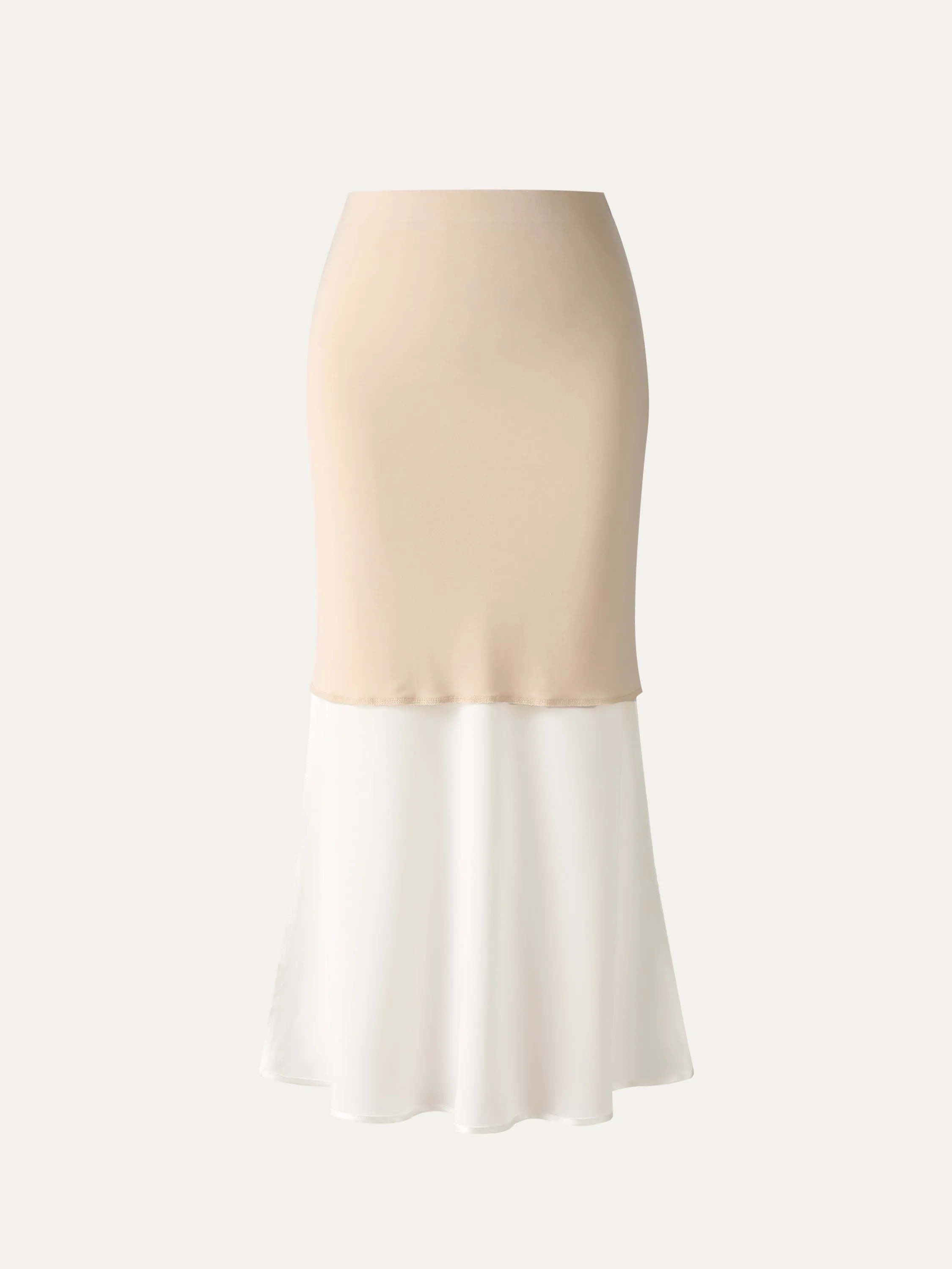 Silk-Like Bias-Cut Maxi Skirt