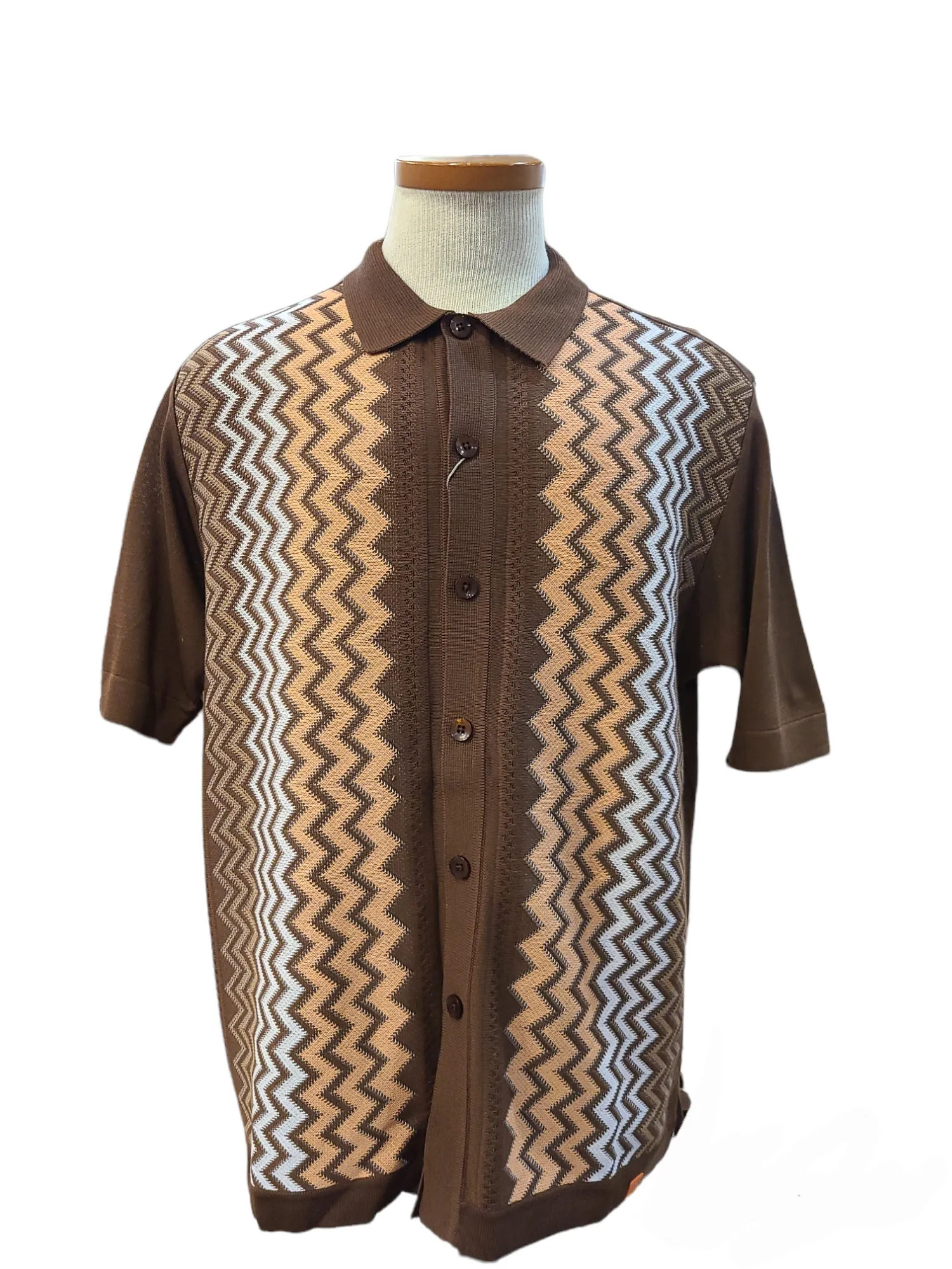 Silversilk button Down Knit Polo