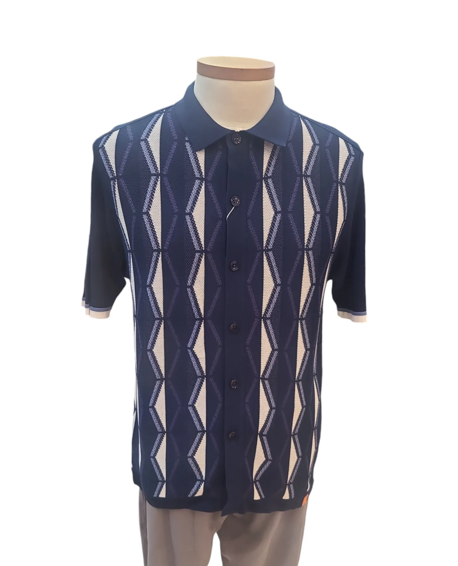 Silversilk button Down Knit Polo