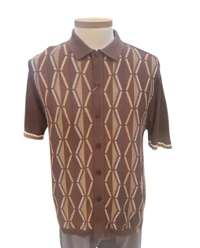 Silversilk button Down Knit Polo