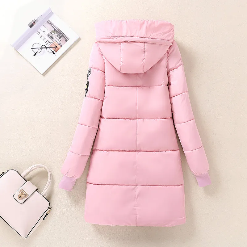 Slim Thick Warmth Middle And High School Students Middle And Long Padded Jacket Female Down Padded Jacket