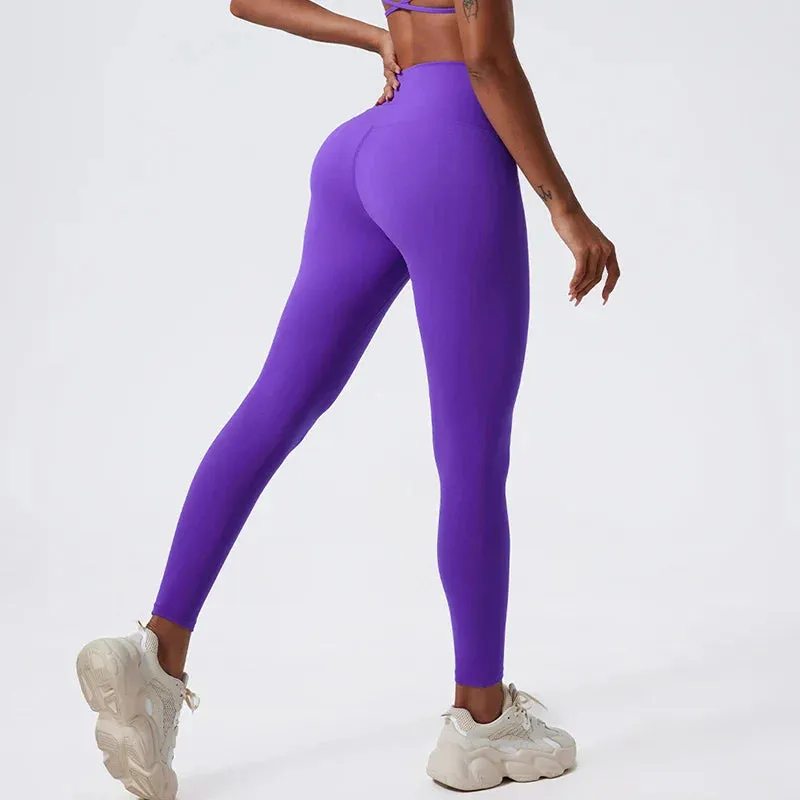 Soft High Waist Tights Push Up Breathable Sports Leggings