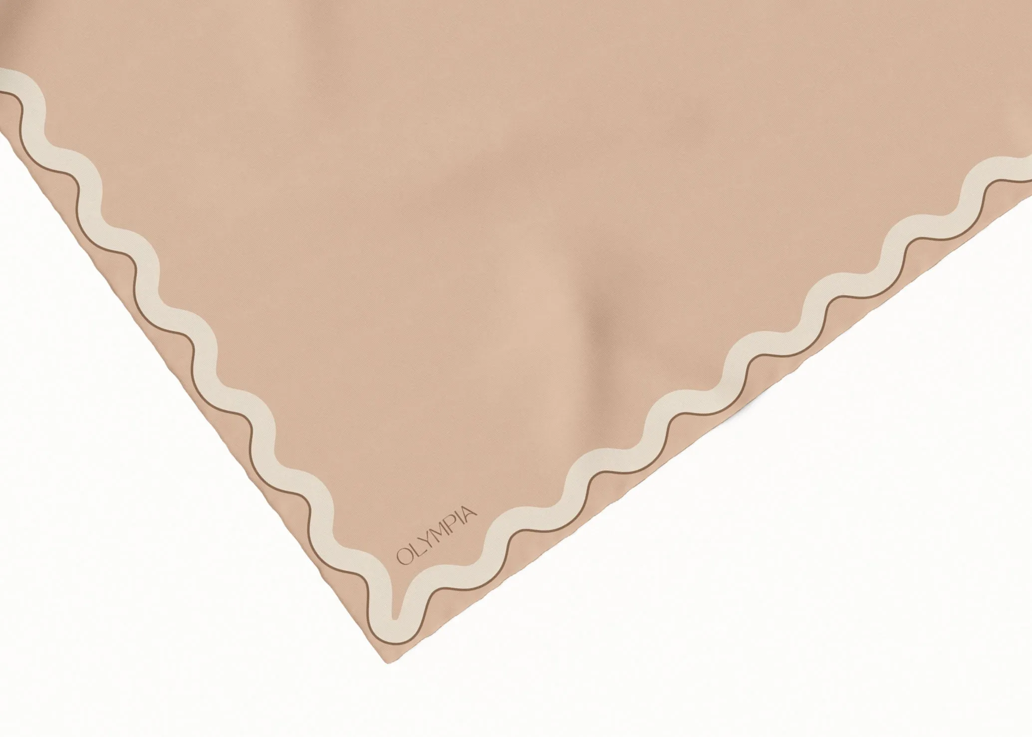 Sophie Peach Puff Silk Scarf - 89x89cm v2