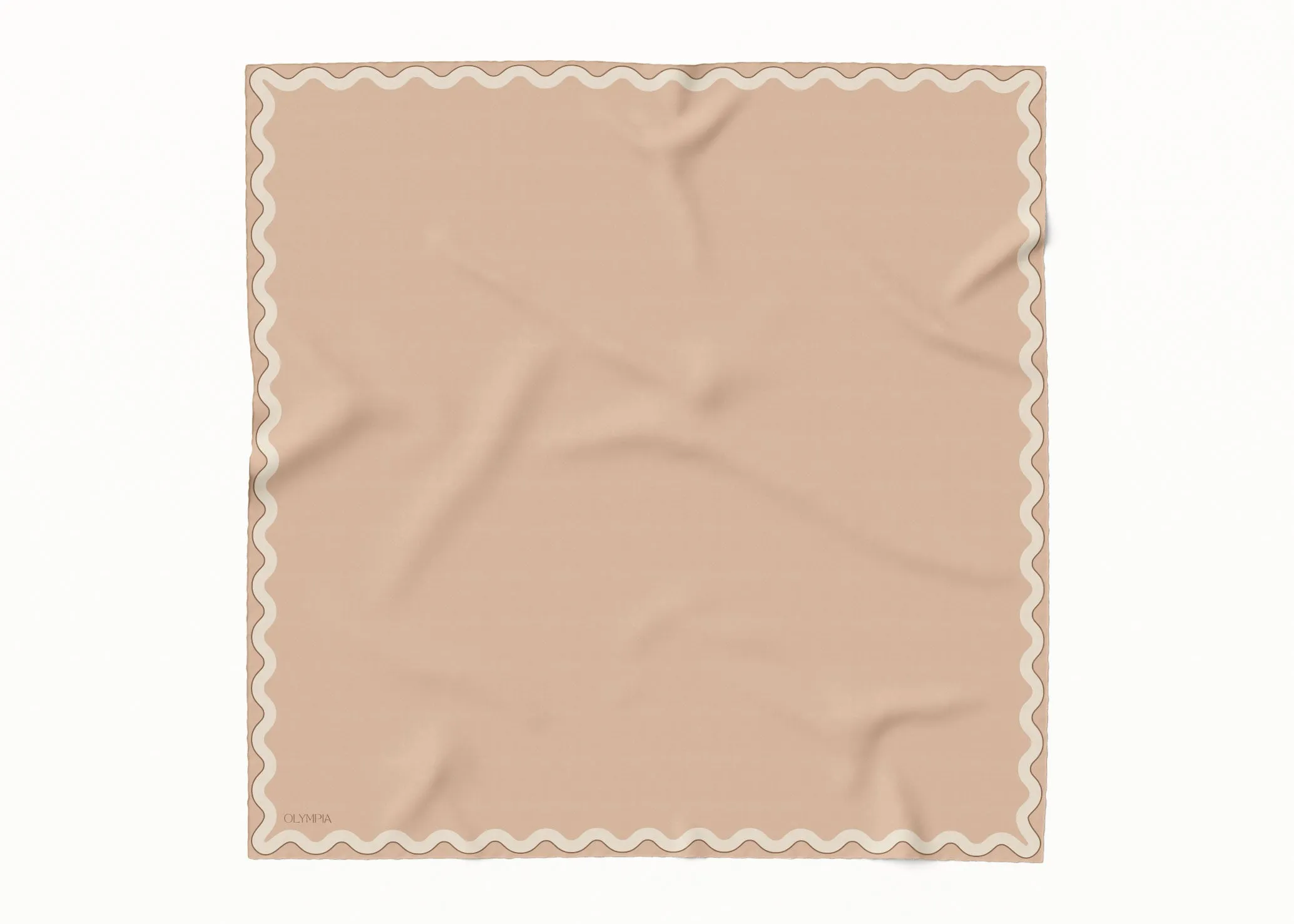 Sophie Peach Puff Silk Scarf - 89x89cm v2