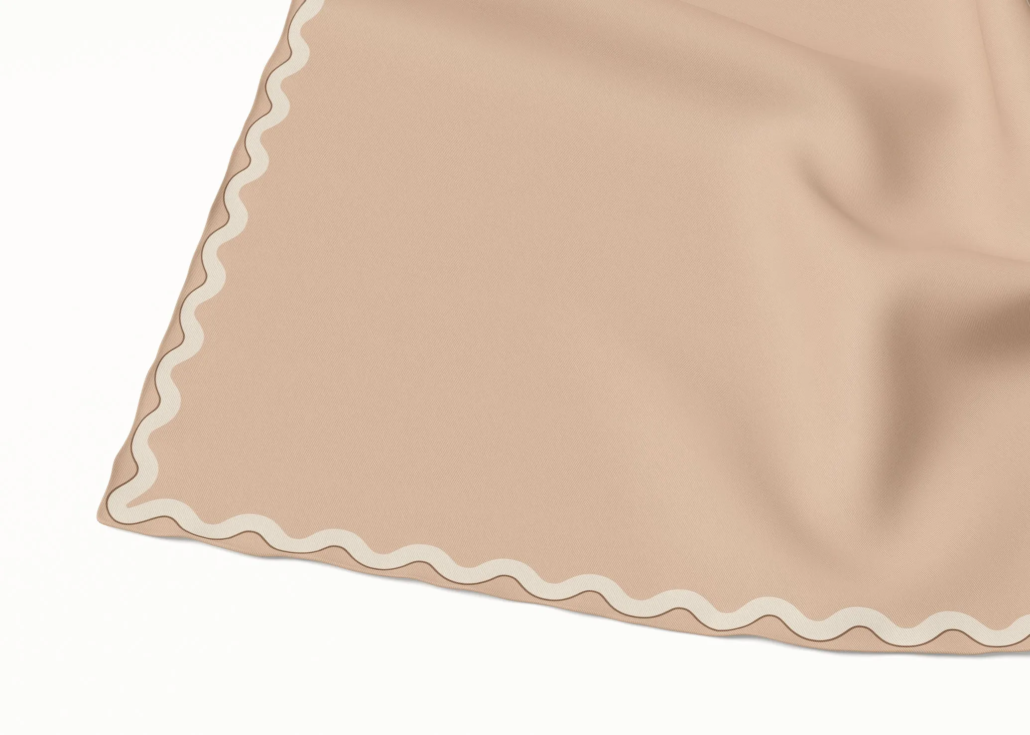 Sophie Peach Puff Silk Scarf - 89x89cm v2