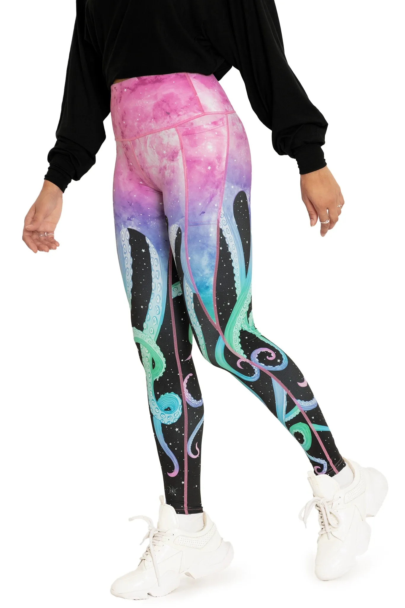 Space Tentacles High Waisted Ninja Pants