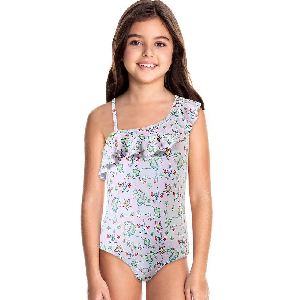 Starry Unicorn Dreams Girls Swimsuit