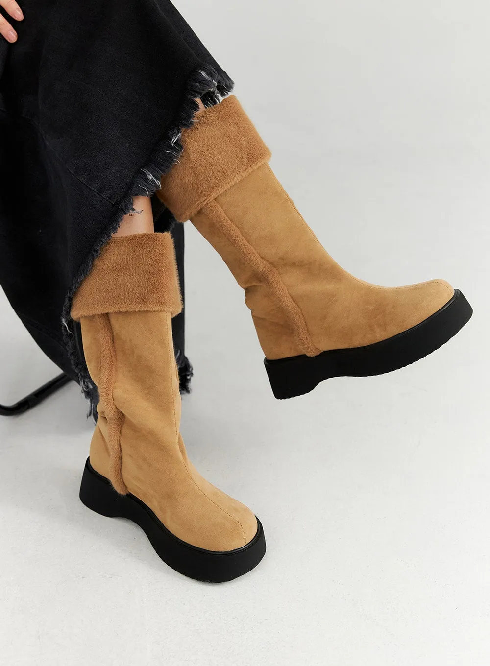 Suede Midi Boots CN315