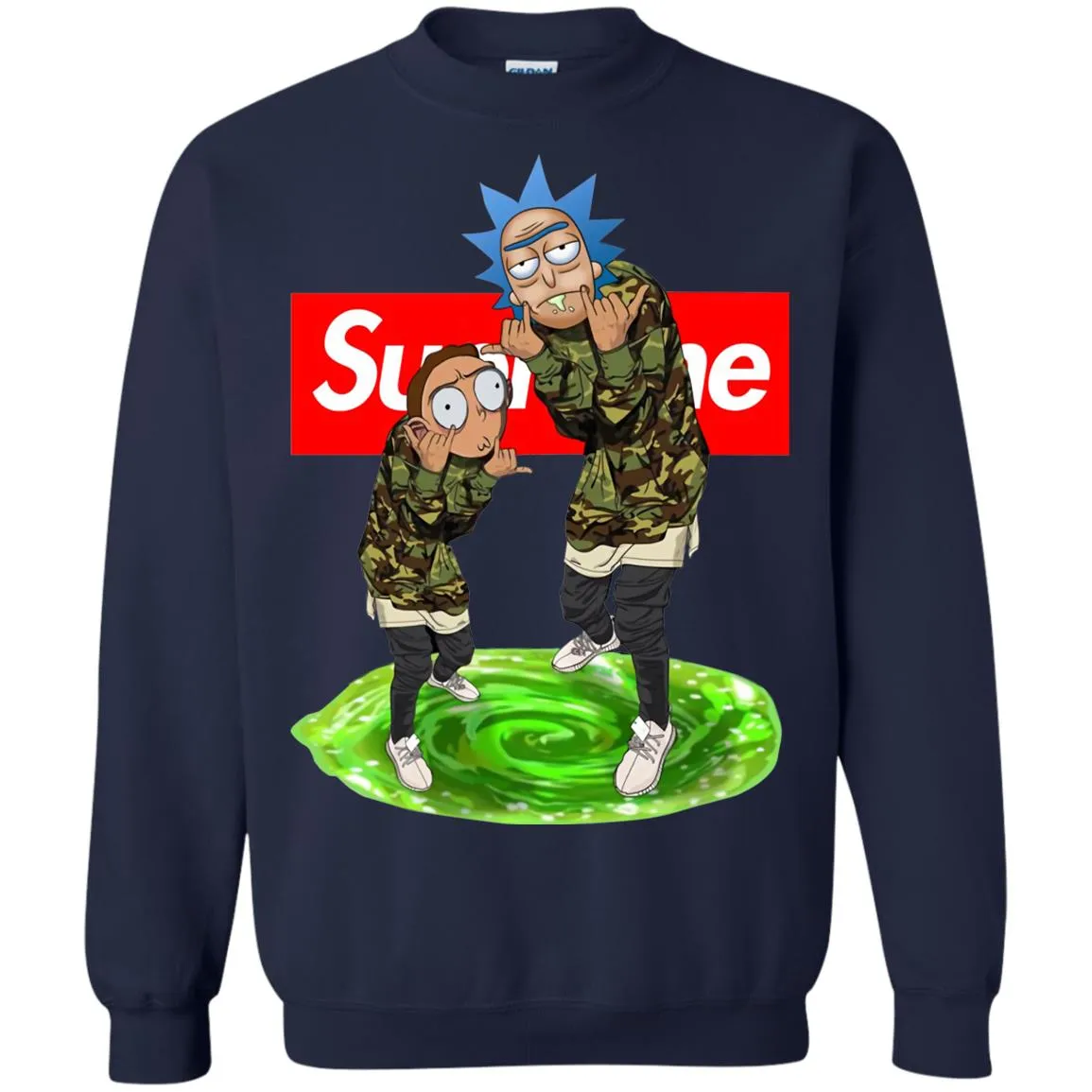 Supreme Rick And Morty Best T-shirt Crewneck Pullover Sweatshirt