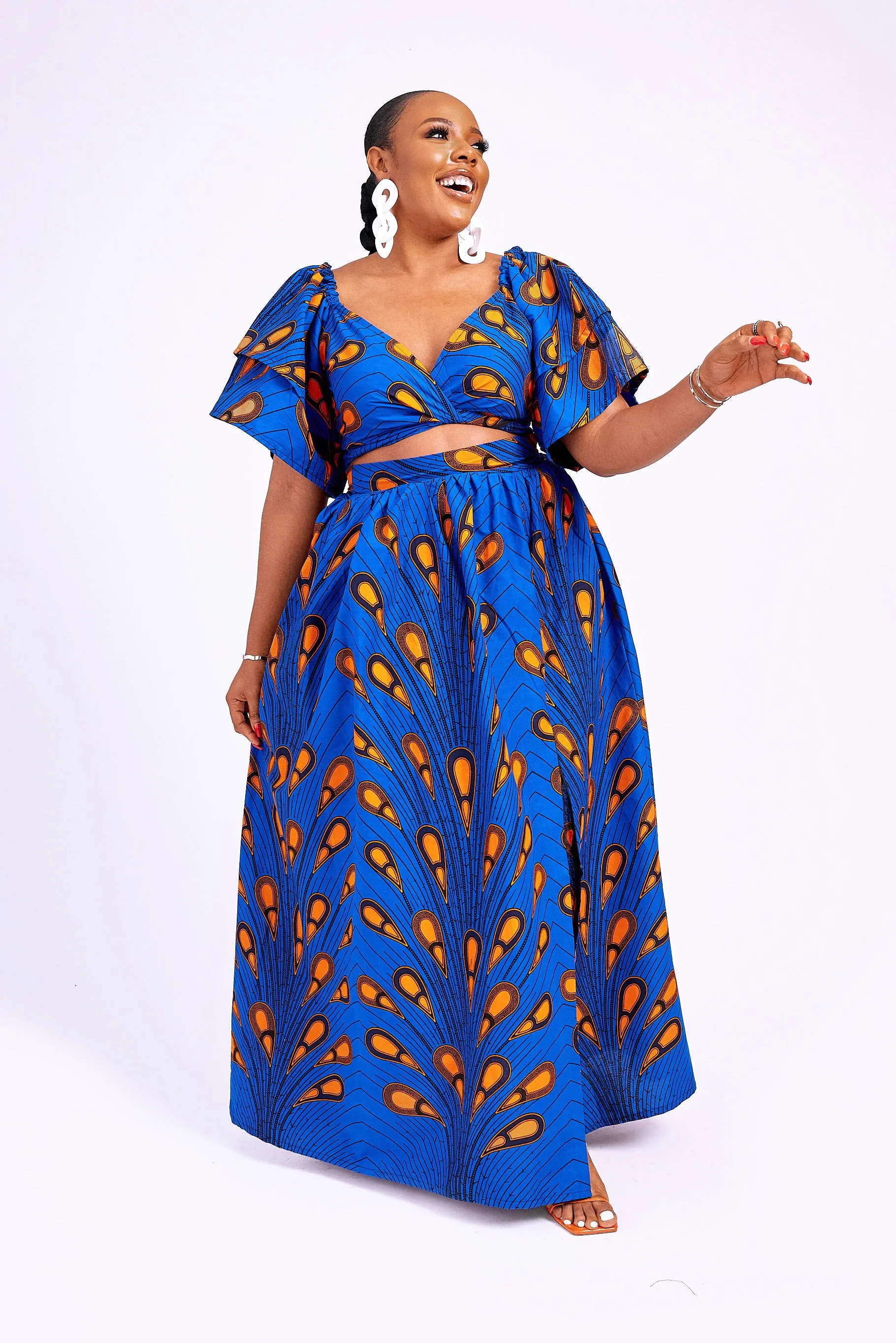 TADE AFRICAN PRINT MAXI SKIRT