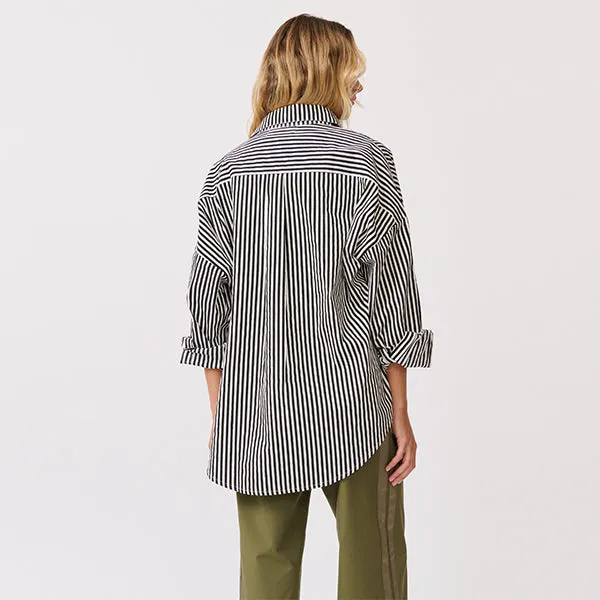 Tammy Shirt - Black   White Stripe