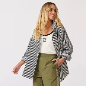 Tammy Shirt - Black   White Stripe