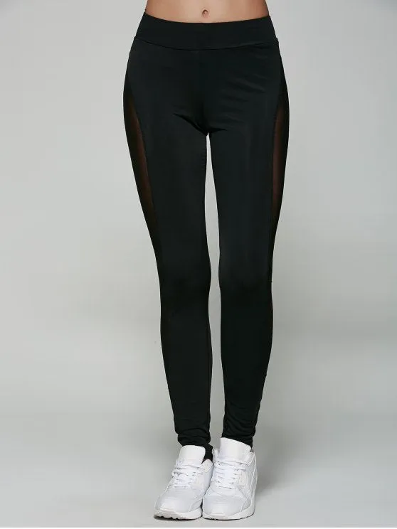 Trendy See-Through Mesh Leggings